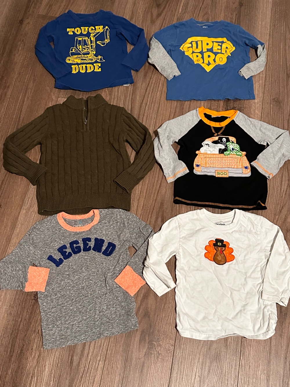Bundle of Boys 3T Long Sleeve Top and Sweaters - Picture 1 of 12